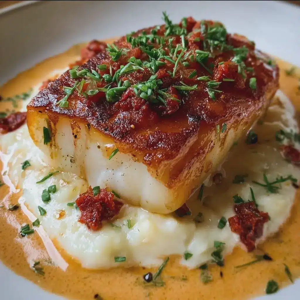 Dos de Cabillaud à la Crème de Chorizo & Écrasé de Pommes de Terre