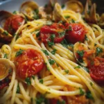 Spaghetti aux palourdes et tomates
