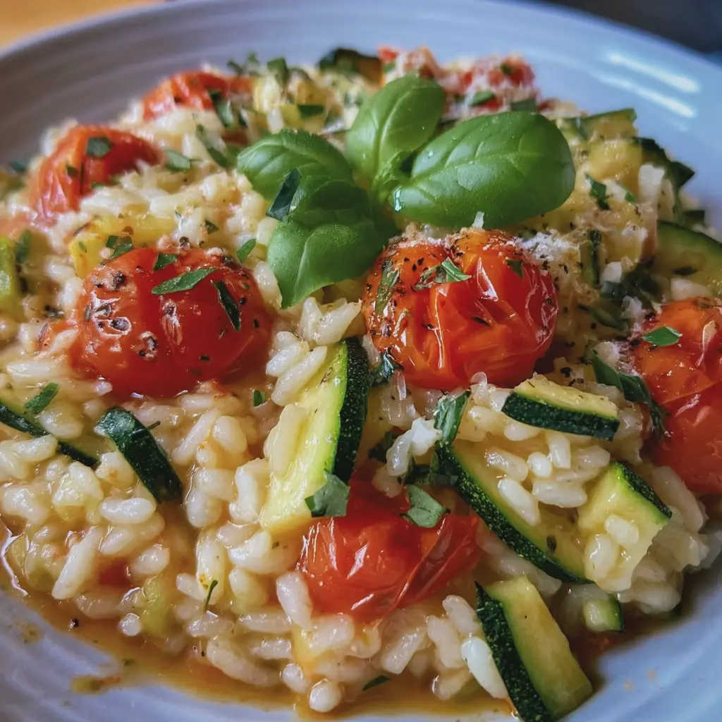 Risotto Léger aux Courgettes & Tomates