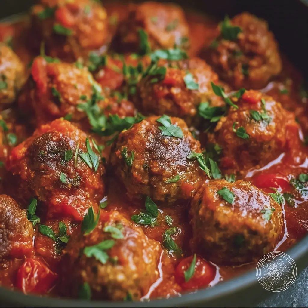 Boulettes de bœuf mijotées à la tomate