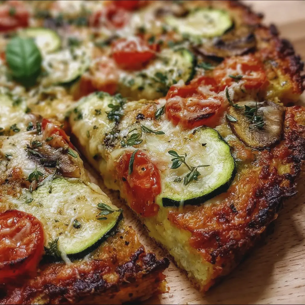 Pizza à la pâte de courgette