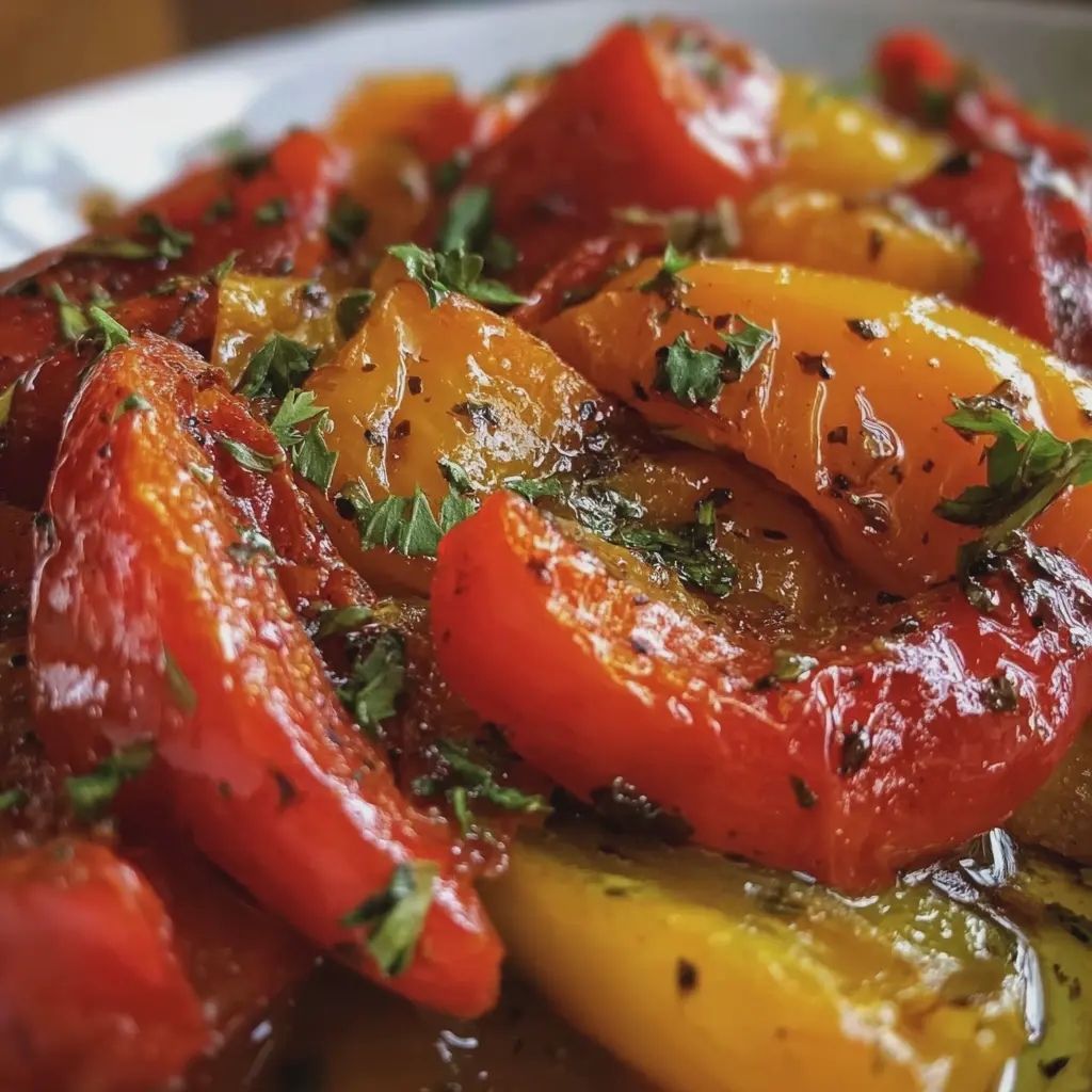 Poivrons Confits à l'Ail & Huile d'Olive