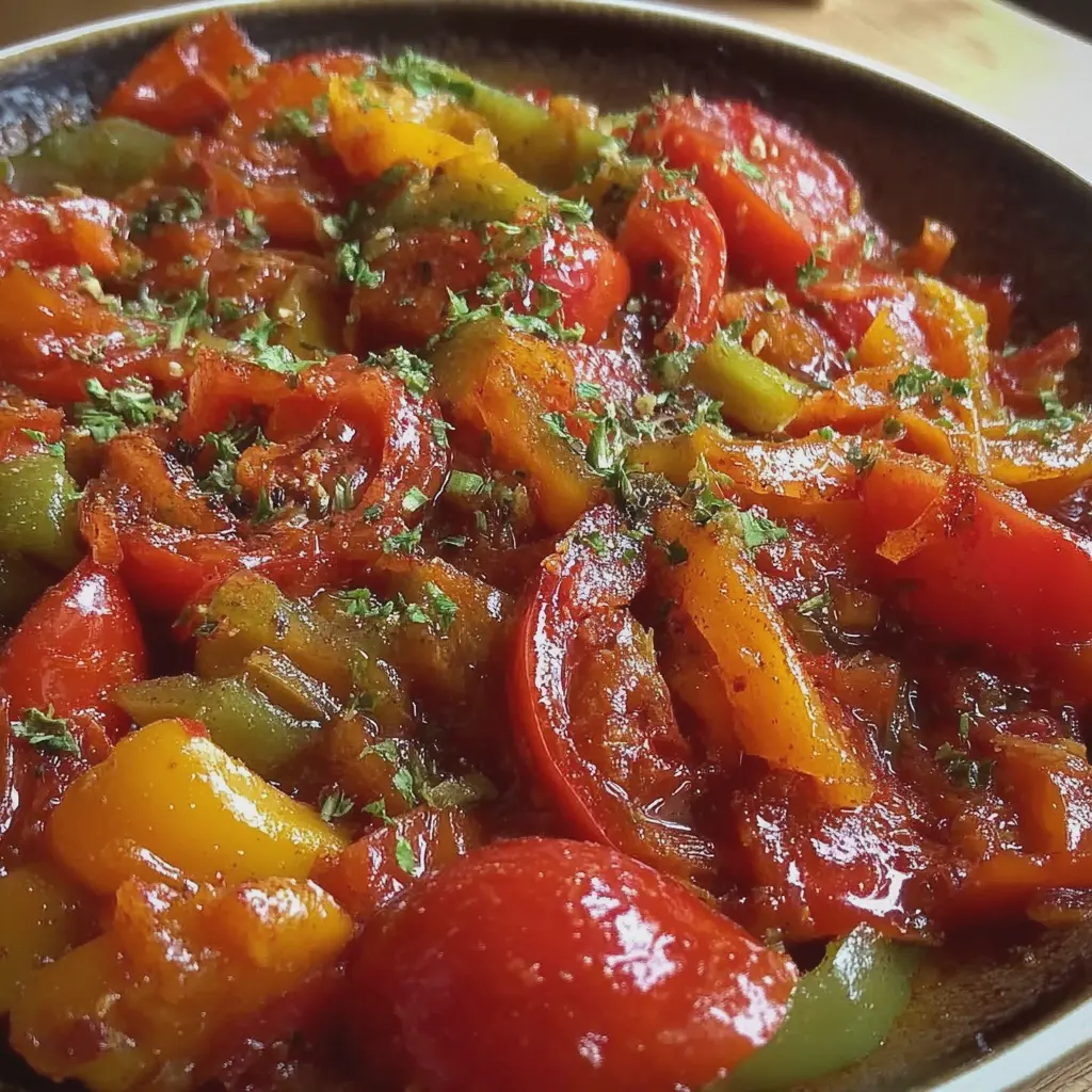 Piperade de poivrons et tomates