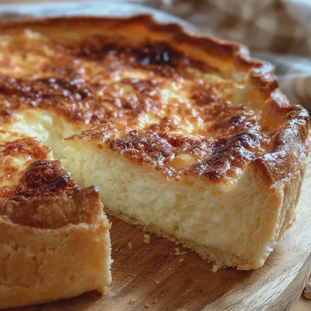 Tarte alsacienne au fromage blanc, légère & fondante