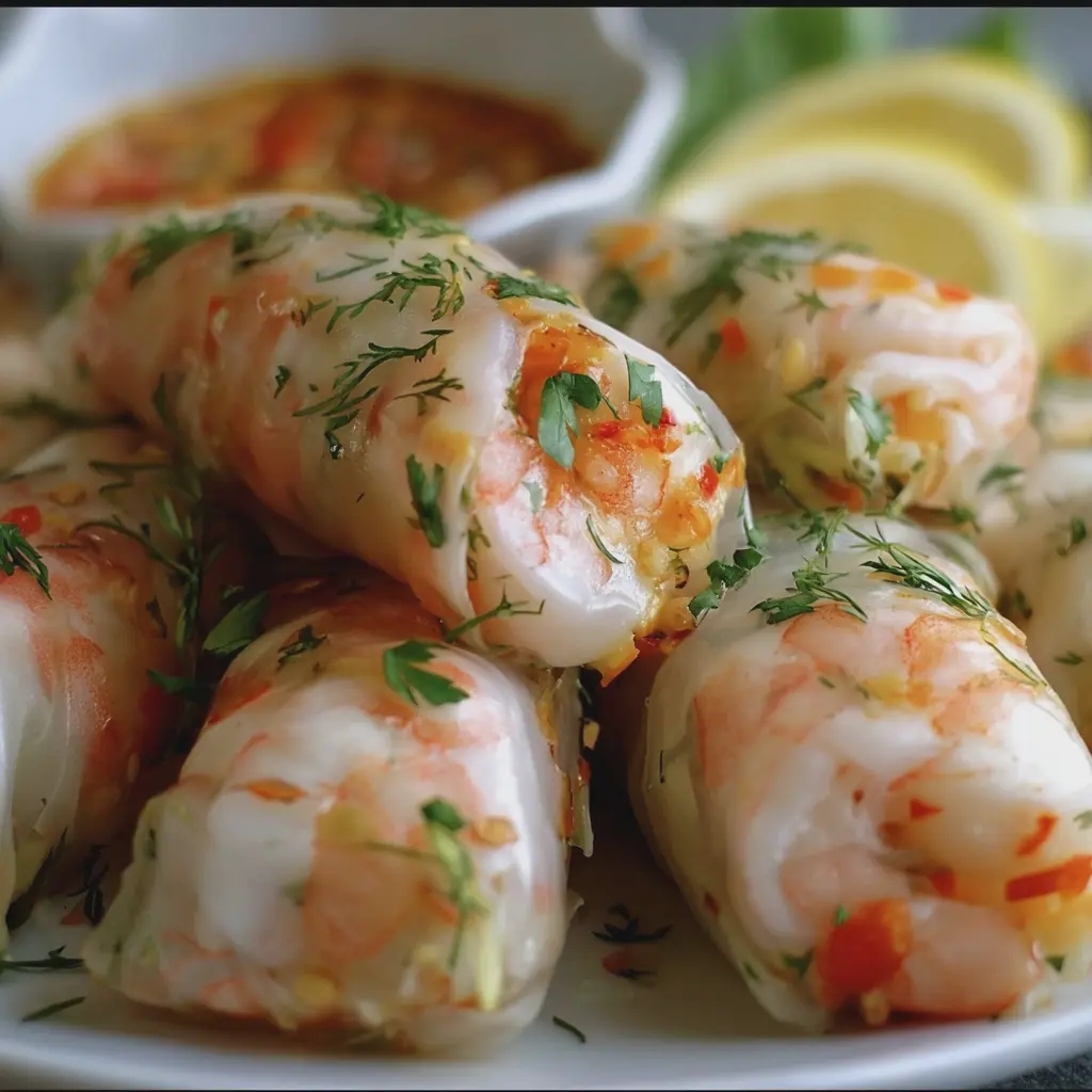 Rouleaux de printemps aux crevettes ultra frais et croquants