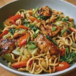 Nouilles Sautées au Poulet et aux Légumes