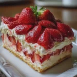 Gâteau frigidaire aux fraises sans cuisson