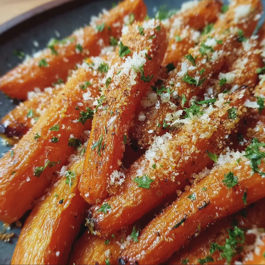 Carottes rôties à l’ail et au parmesan