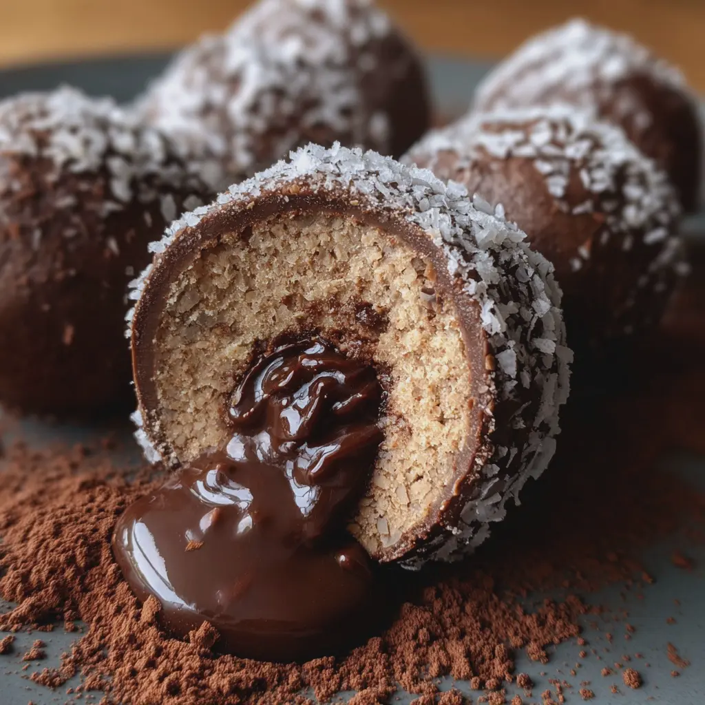 Truffes Chocolat, Coco et Cœur Fondant