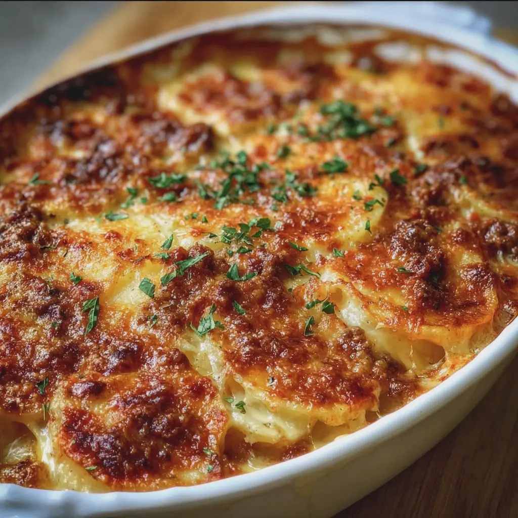 Gratin de Pommes de Terre à la Viande Hachée