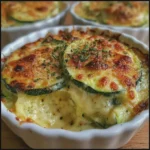 Gratin individuel de courgettes au fromage