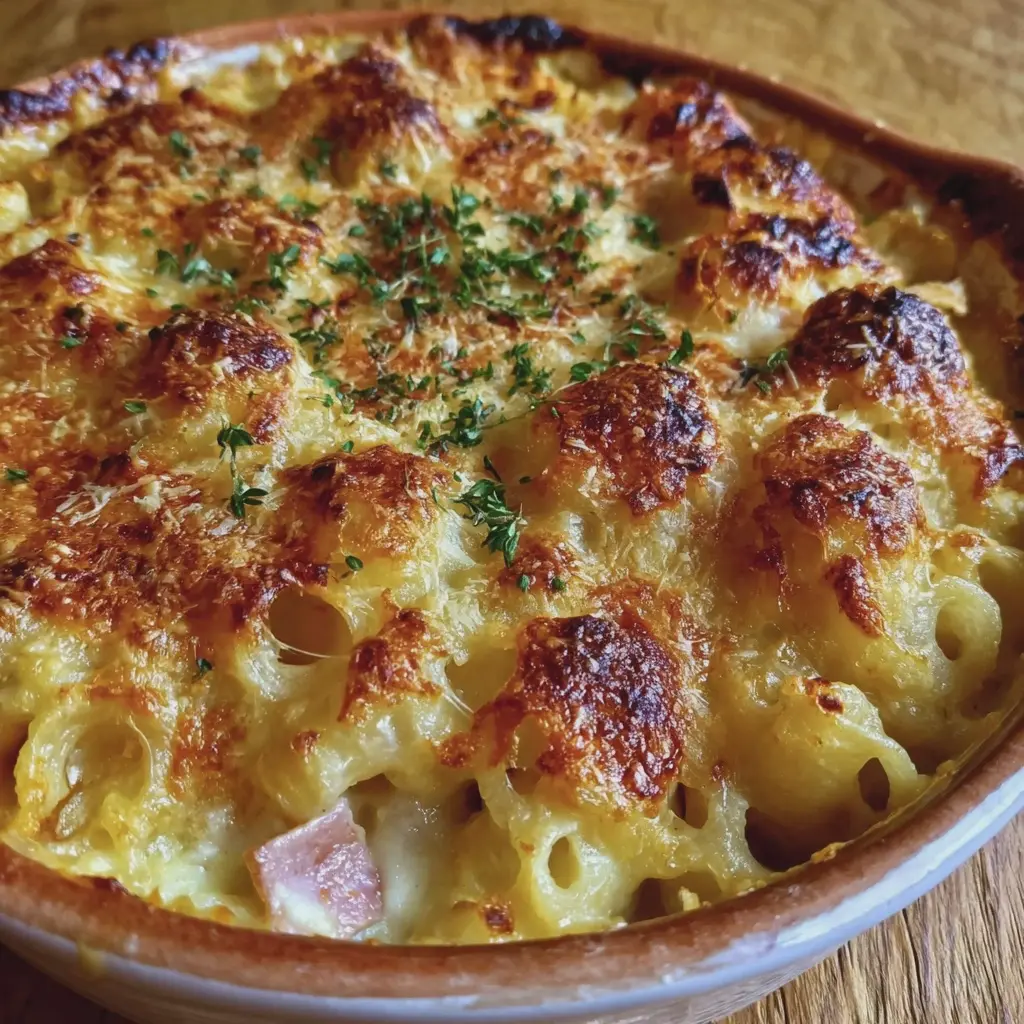 Gratin de coquillettes délicieux