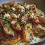 Pommes de terre rôties à la grecque & feta fouettée au citron