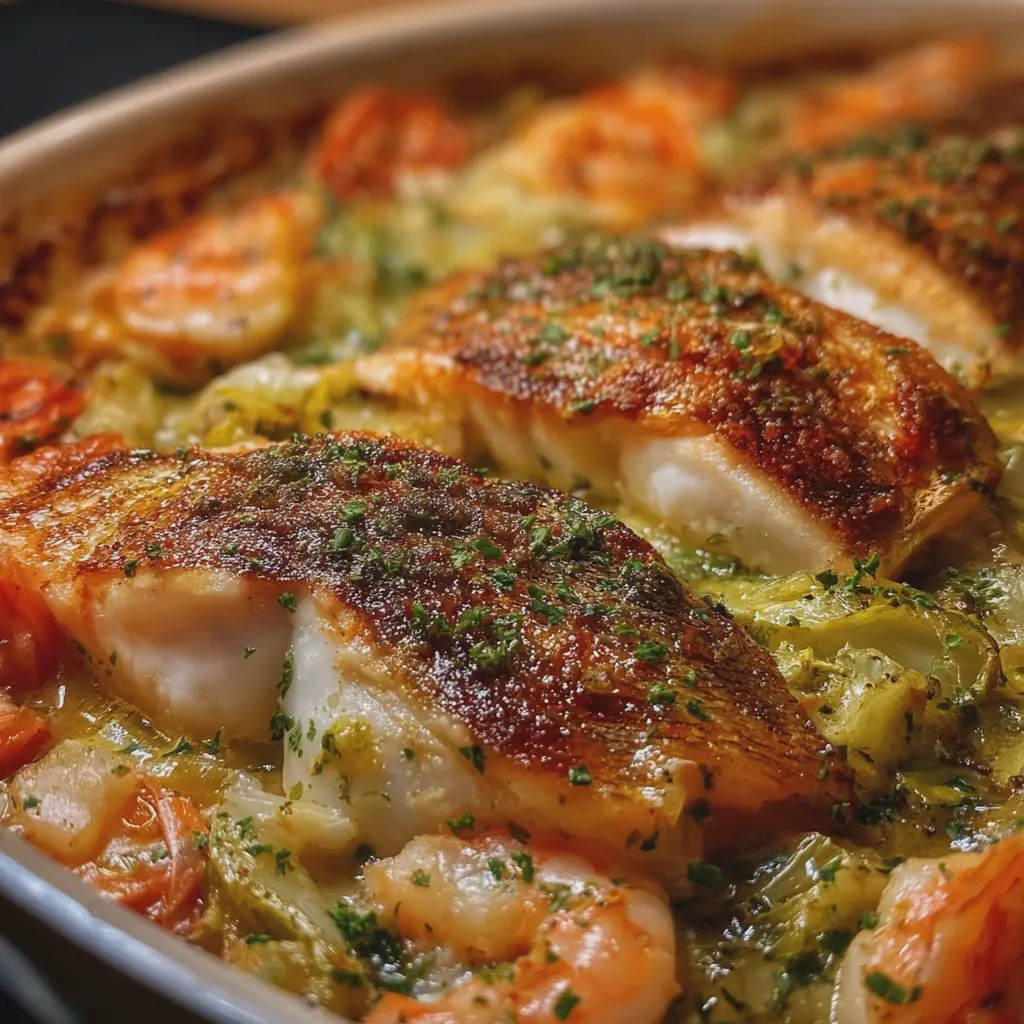 Cassolette aux deux poissons