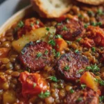 Lentilles fondantes au chorizo