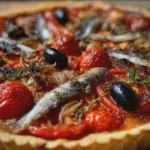 Tarte Provençale aux Tomates, Oignons, Anchois & Olives