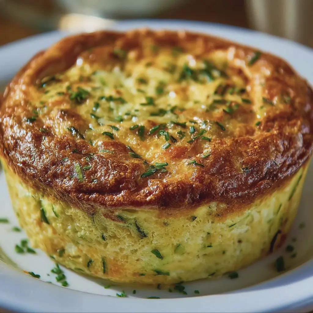 Soufflé de courgettes au gruyère, léger et bien doré