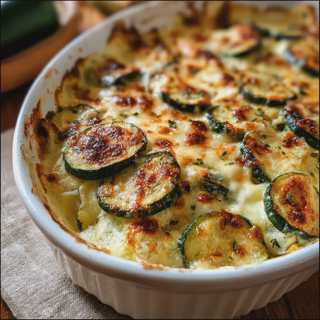 Gratin de courgettes de Mamie, crémeux et gratiné
