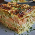 Lasagnes légères au saumon, poireaux et chèvre