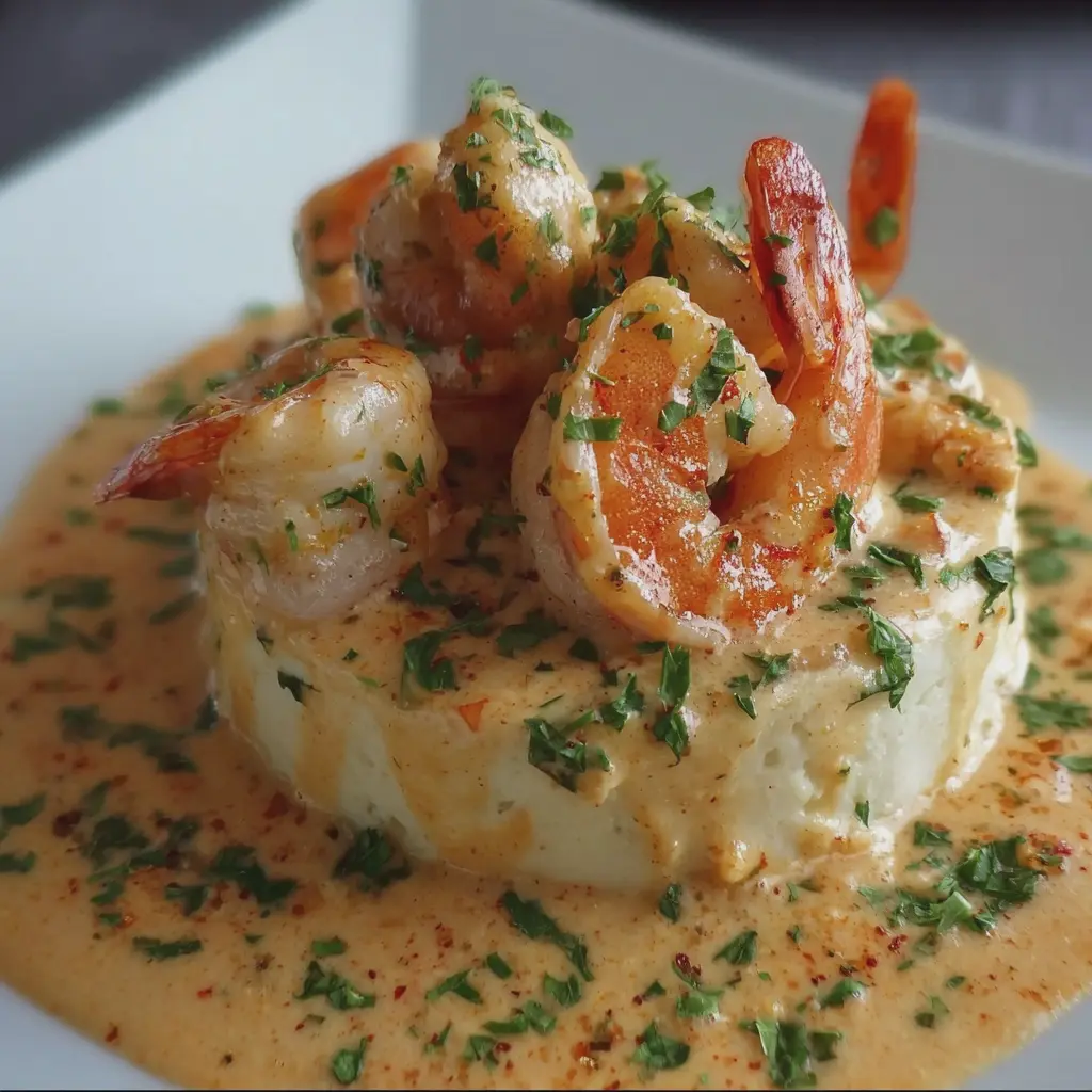 Mousseline de poisson & sauce aux crevettes