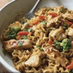 Nouilles sautées au poulet faciles et savoureuses
