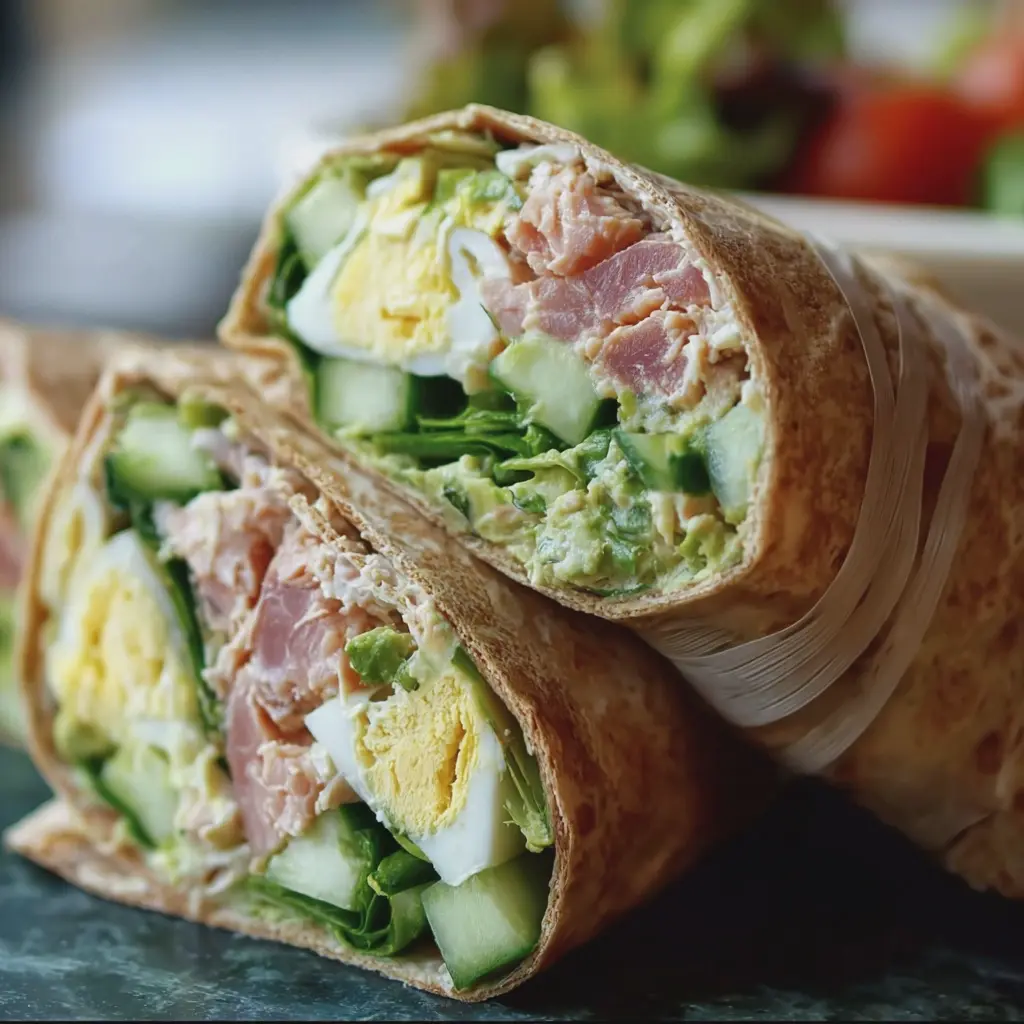 Wrap au Thon, Concombre & Œuf Dur