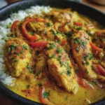 Aiguillettes de poulet au curry, onctueuses et parfumées