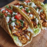 Tacos maison au poulet fondant et mozzarella
