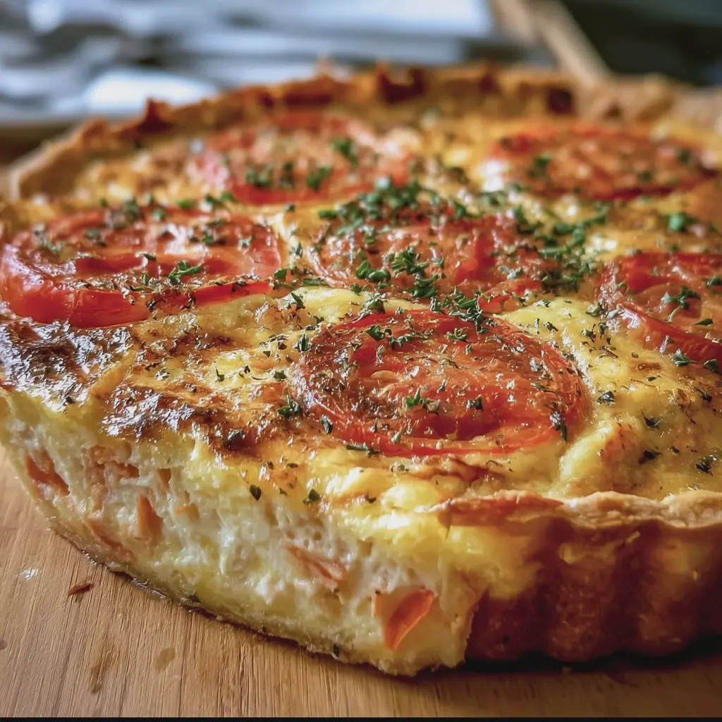 Quiche sans pâte au thon et aux tomates