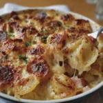 Gratin de coquillettes au poulet et à la raclette