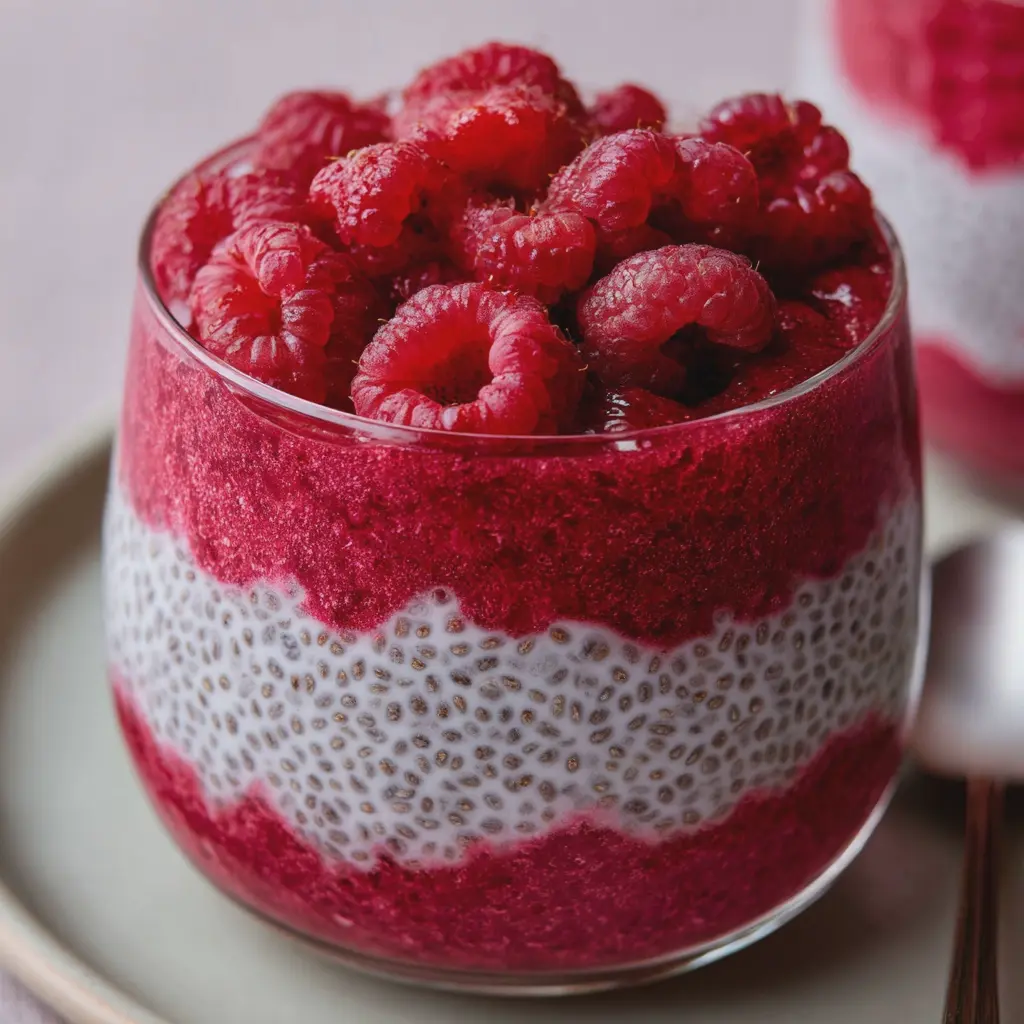 Pudding de chia aux framboises façon WW