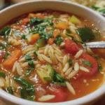 Soupe italienne à l’orzo et aux légumes légère