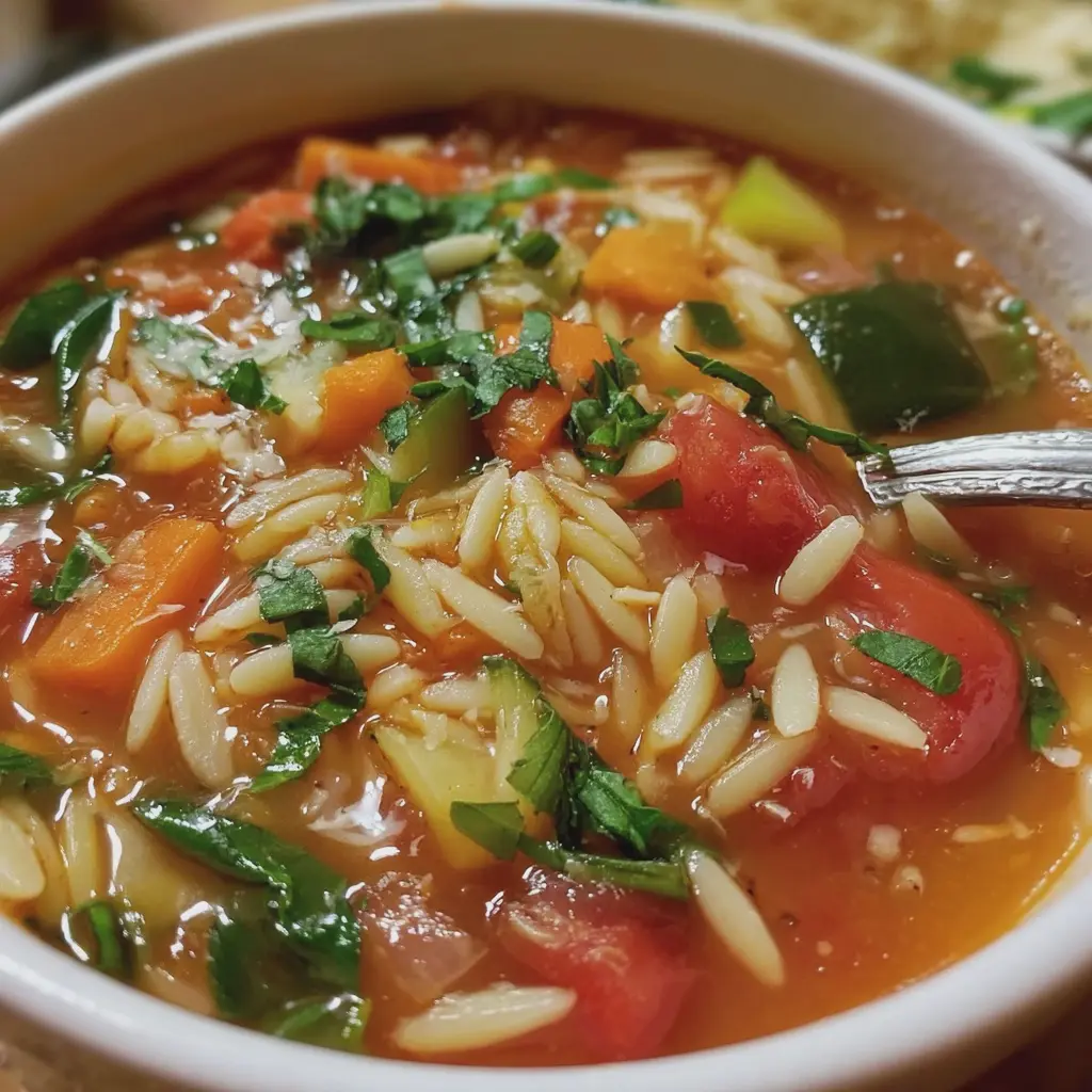 Soupe italienne à l’orzo et aux légumes légère