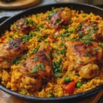 Arroz con pollo doré au safran