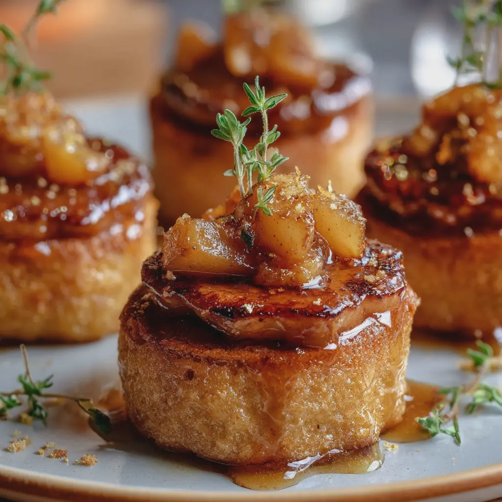 Mini Tatins de Foie Gras aux Pommes