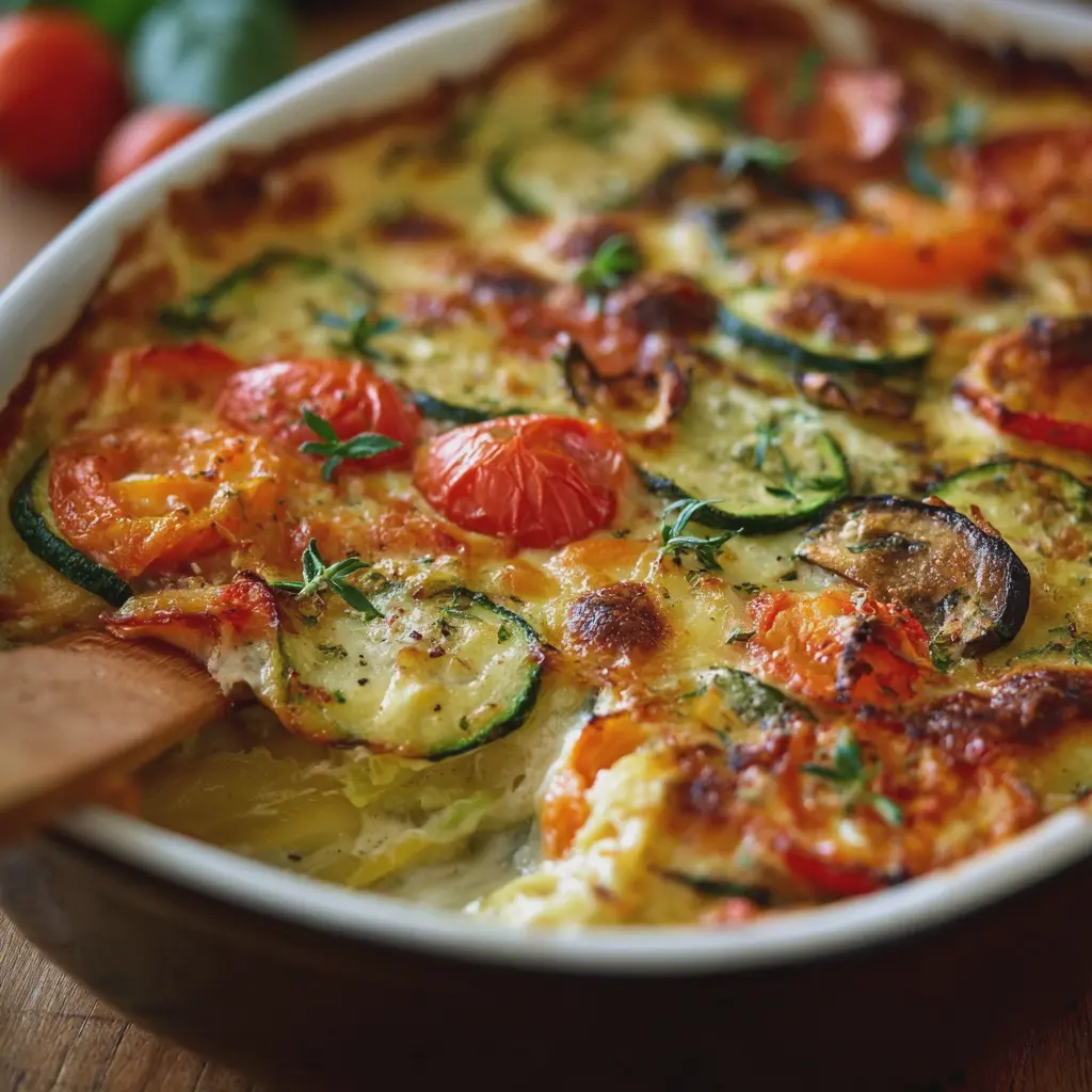 Gratin léger de légumes au four