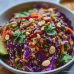 Fraîcheur Vitaminée : Salade thaï au quinoa, chou rouge et cacahuètes