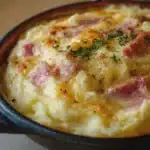 Purée savoyarde au Reblochon et jambon de poulet