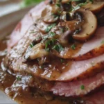 Jambon Sauce Madère aux Champignons
