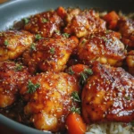 Poulet en sauce sucrée-salée