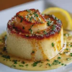 Flan de Saint-Jacques à la sauce citronnée