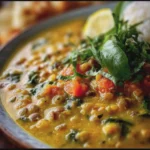 Douceur épicée : curry de lentilles vertes au lait de coco