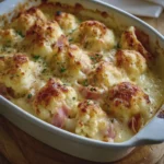 Gratin de chou-fleur au jambon et à la béchamel