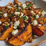 Patates douces rôties au miel, feta et noix